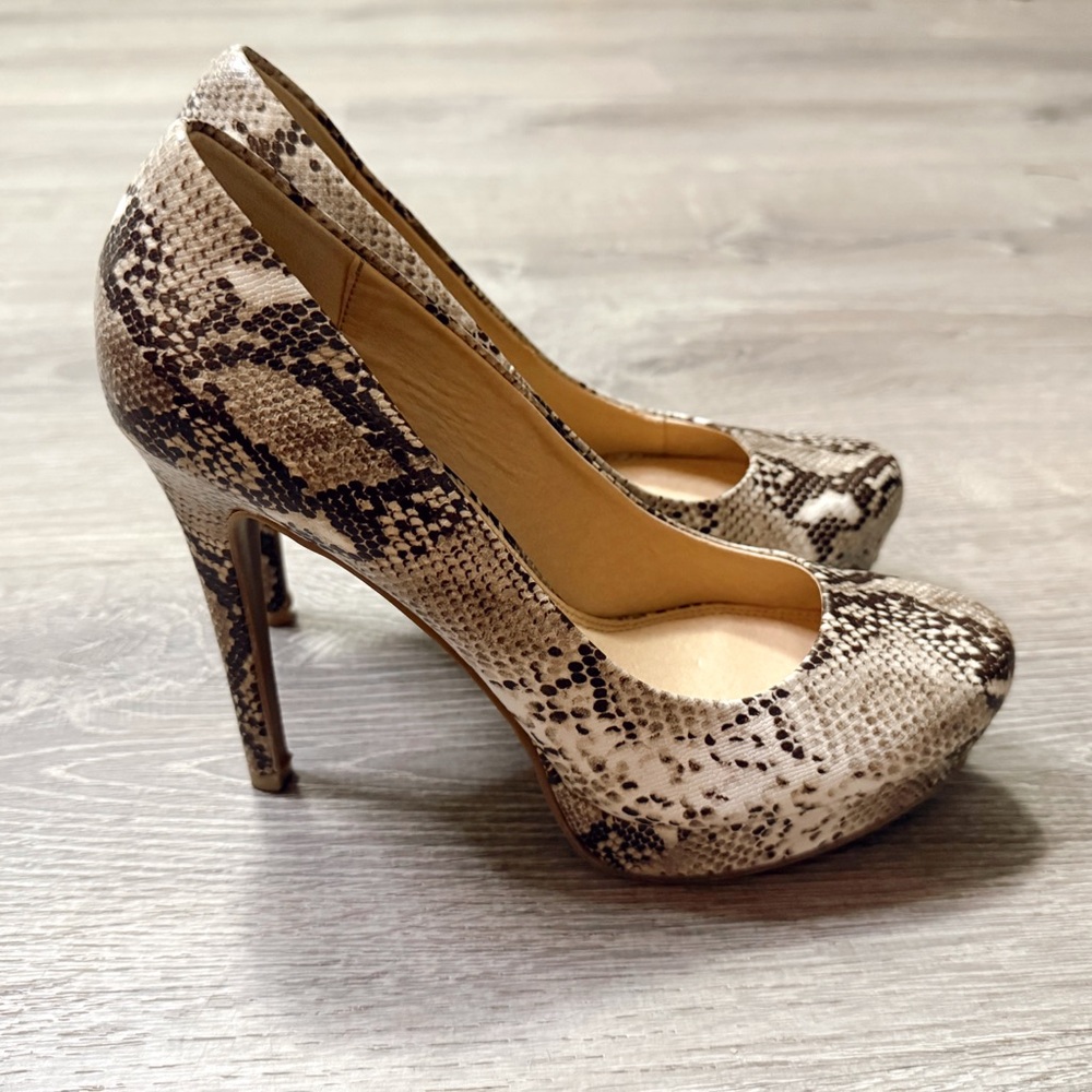 Chinese Laundry Python Platform Heels - image 1